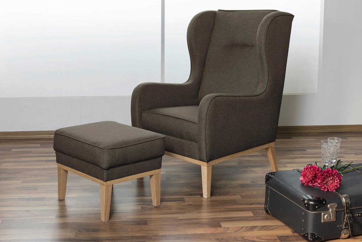 Ohrensessel Angelo - Naturfarben/Sahara, KONVENTIONELL, Textil (66/104/78cm) - Max Winzer
