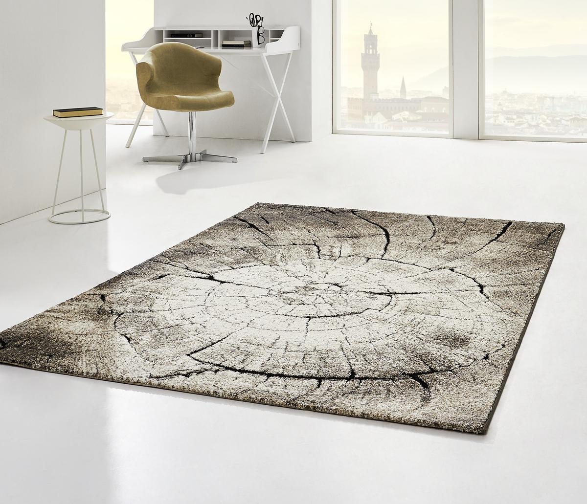 Webteppich Wild Oak - Dunkelgrau/Anthrazit, Design, Textil (200/290cm) - WECON HOME