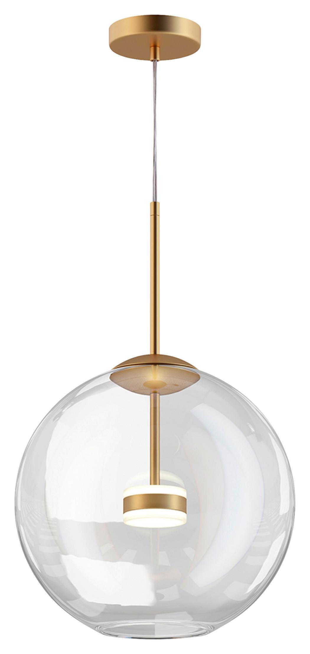 PENDELLEUCHTE COMETA - Goldfarben, Trend, Glas/Metall (35/55cm) - MAYTONI