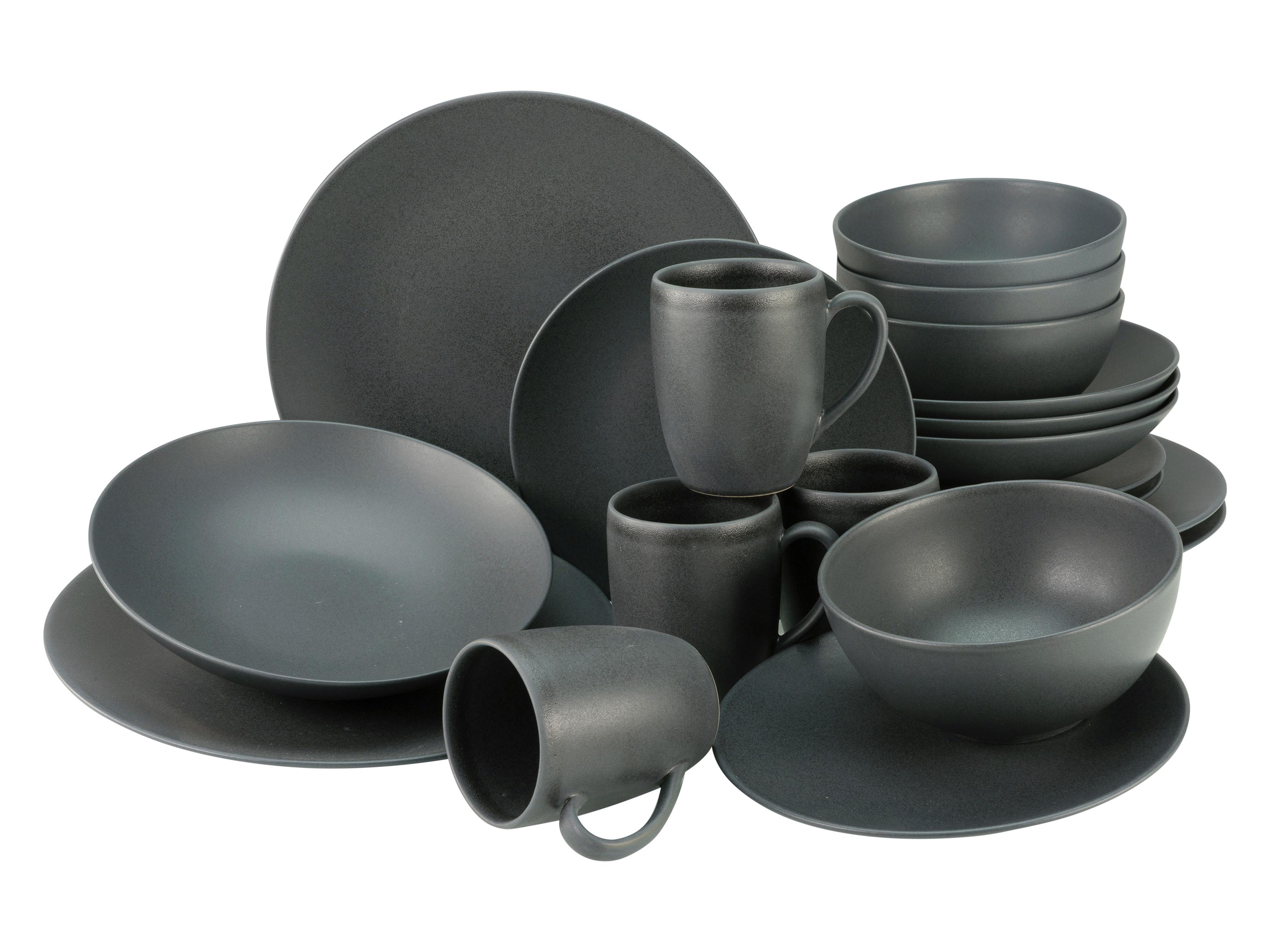 Kombiservice Keramik 4 Personen Geschirr Set