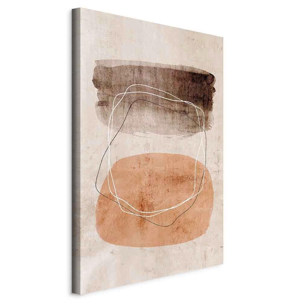 Leinwandbild Beige Cognac B: 40 cm