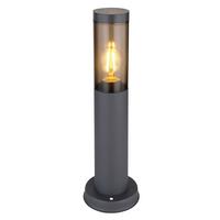 Außenleuchte 23 W Kunststoff/Edelstahl - Anthrazit/Grau, Design, Kunststoff/Metall (12,7/45cm) - Globo