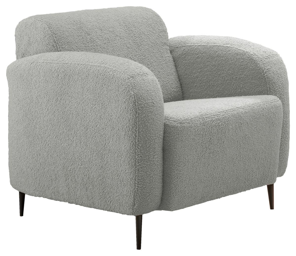 Polsterstuhl Marone Hellgrau - Hellgrau/Schwarz, MODERN, Textil (85/76/90cm) - Livetastic