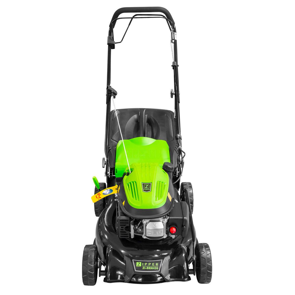 Benzin Rasenmäher 42 cm Schnittbreite 1,2 Kw - Grün, Basics, Textil/Metall - Zipper
