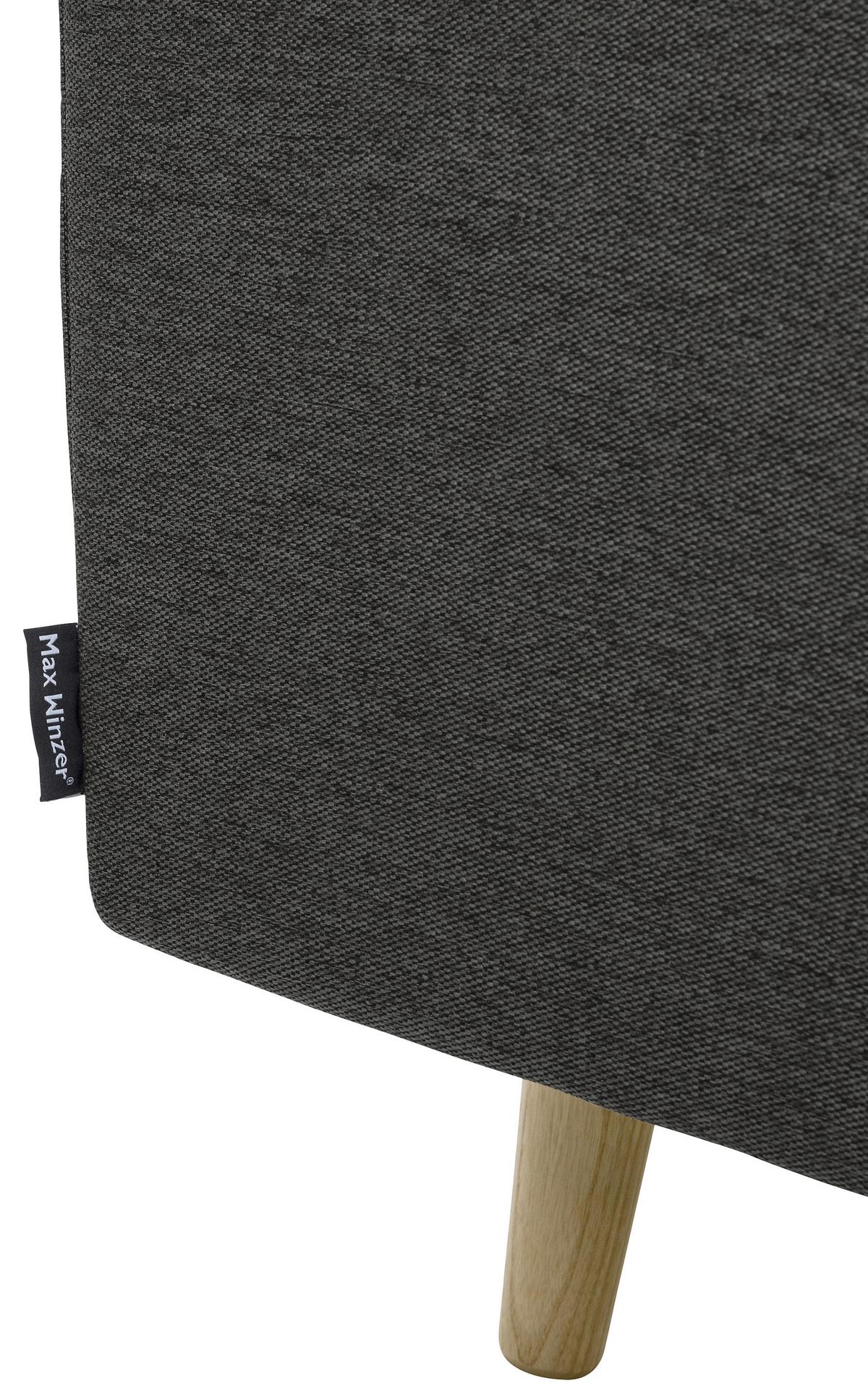 3-Sitzer-Sofa + Schlaffunktion Jasmin mit Armlehnen Anthrazit - Eschefarben/Anthrazit, MODERN, Textil (224/81/83cm) - Max Winzer