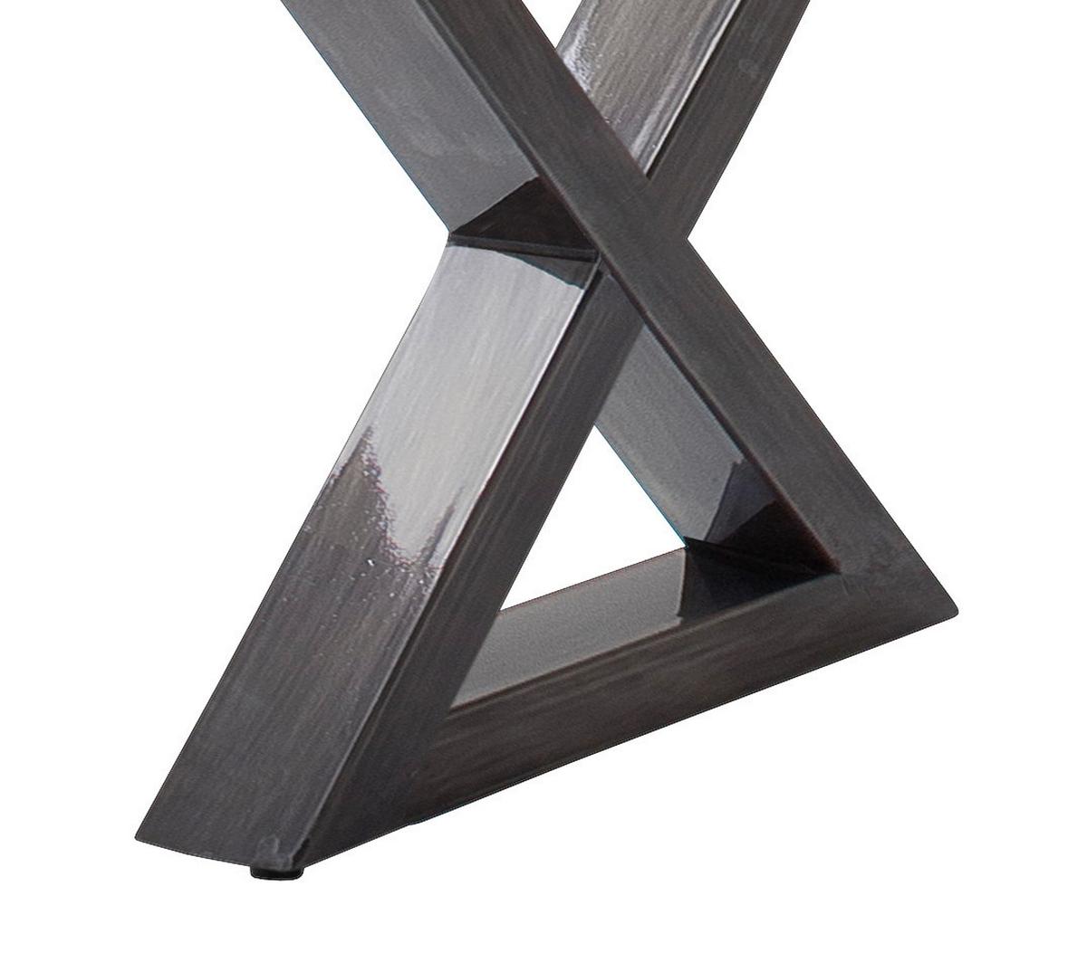 Couchtisch Holz mit Massiver Tischplatte Cartagena, Akazie - Akaziefarben/Nickelfarben, MODERN, Holz/Metall (75/45/75cm)