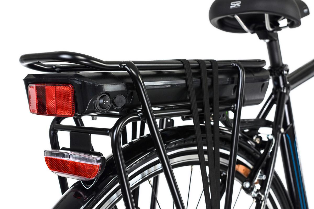 Elektrofahrrad 28 Zoll, 80 Km - Schwarz, MODERN, Metall