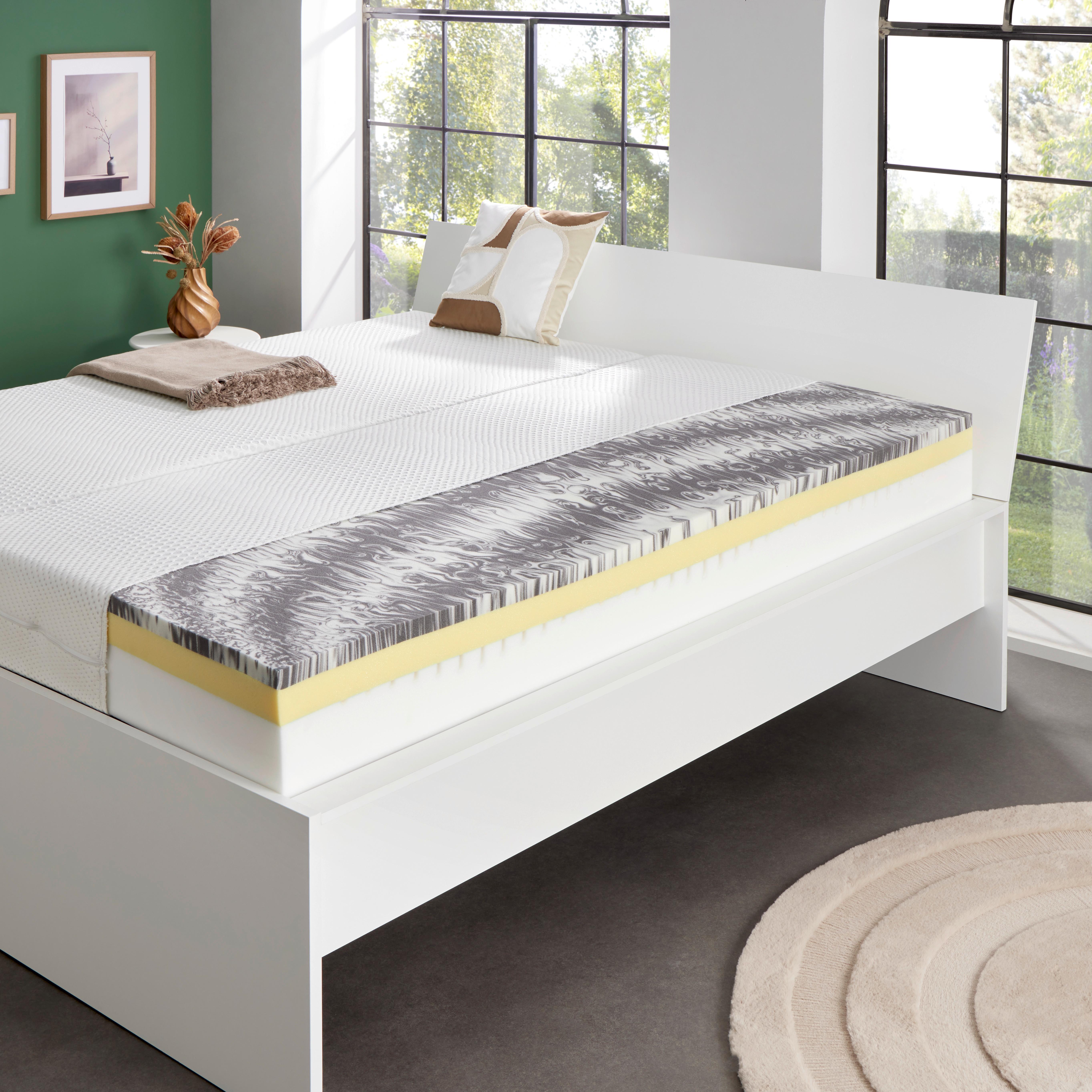 Viscomatratze Thermofit Härtegrad: H2, Lf: 90x200 cm - Weiß, Textil (90/200cm) - Ele