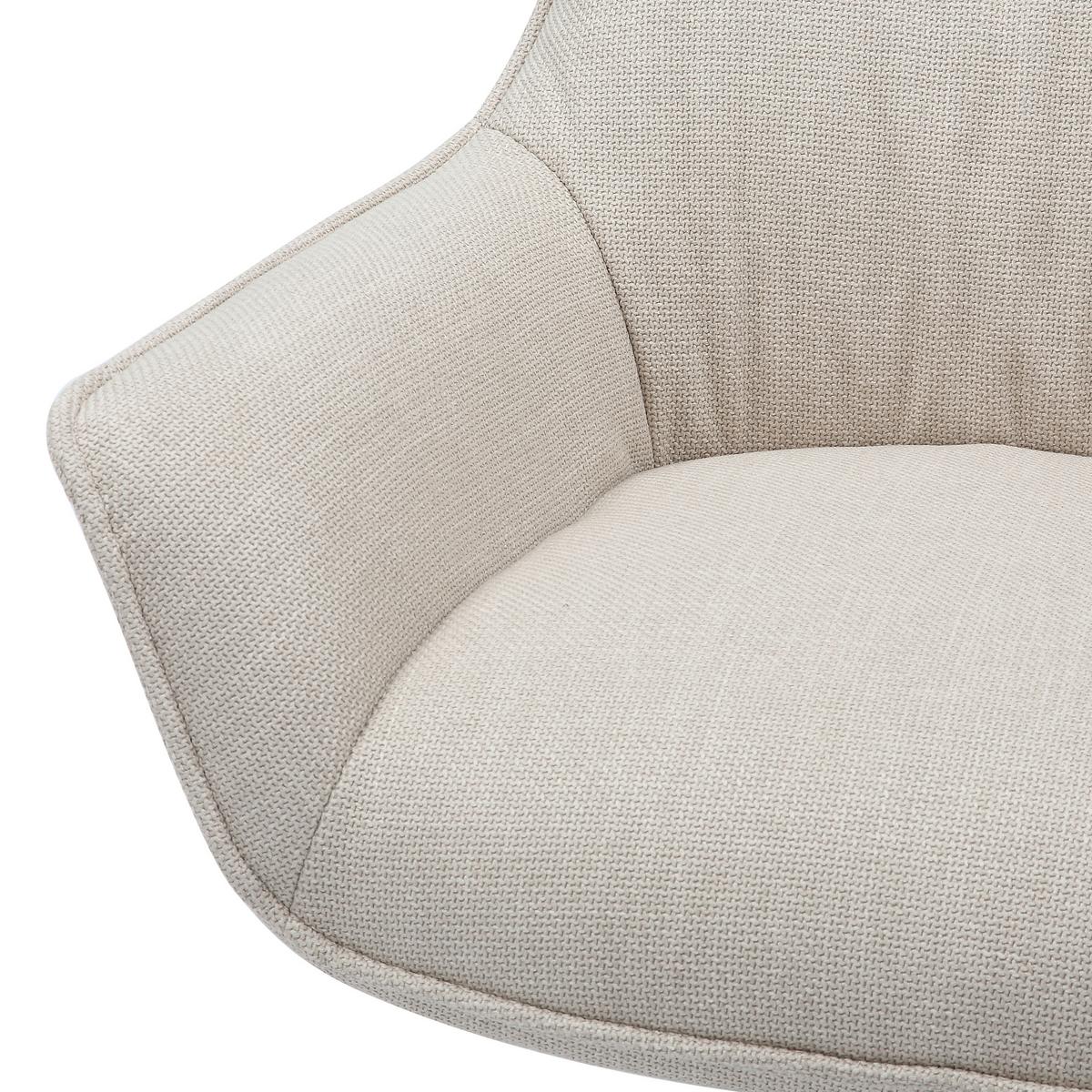 Sessel Beige B: 85 Cm - Beige/Schwarz, MODERN, Textil (85/103/83cm) - Livetastic