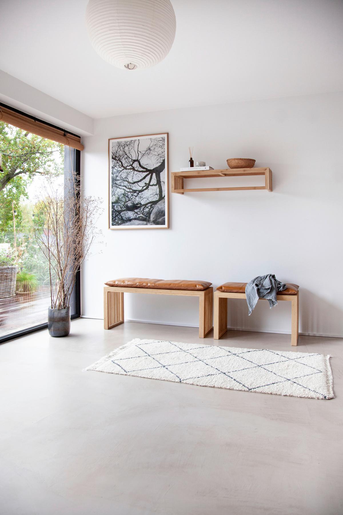 Sitzbank Rib Bank - Naturfarben, Design, Holz (73/43/35cm) - MID.YOU