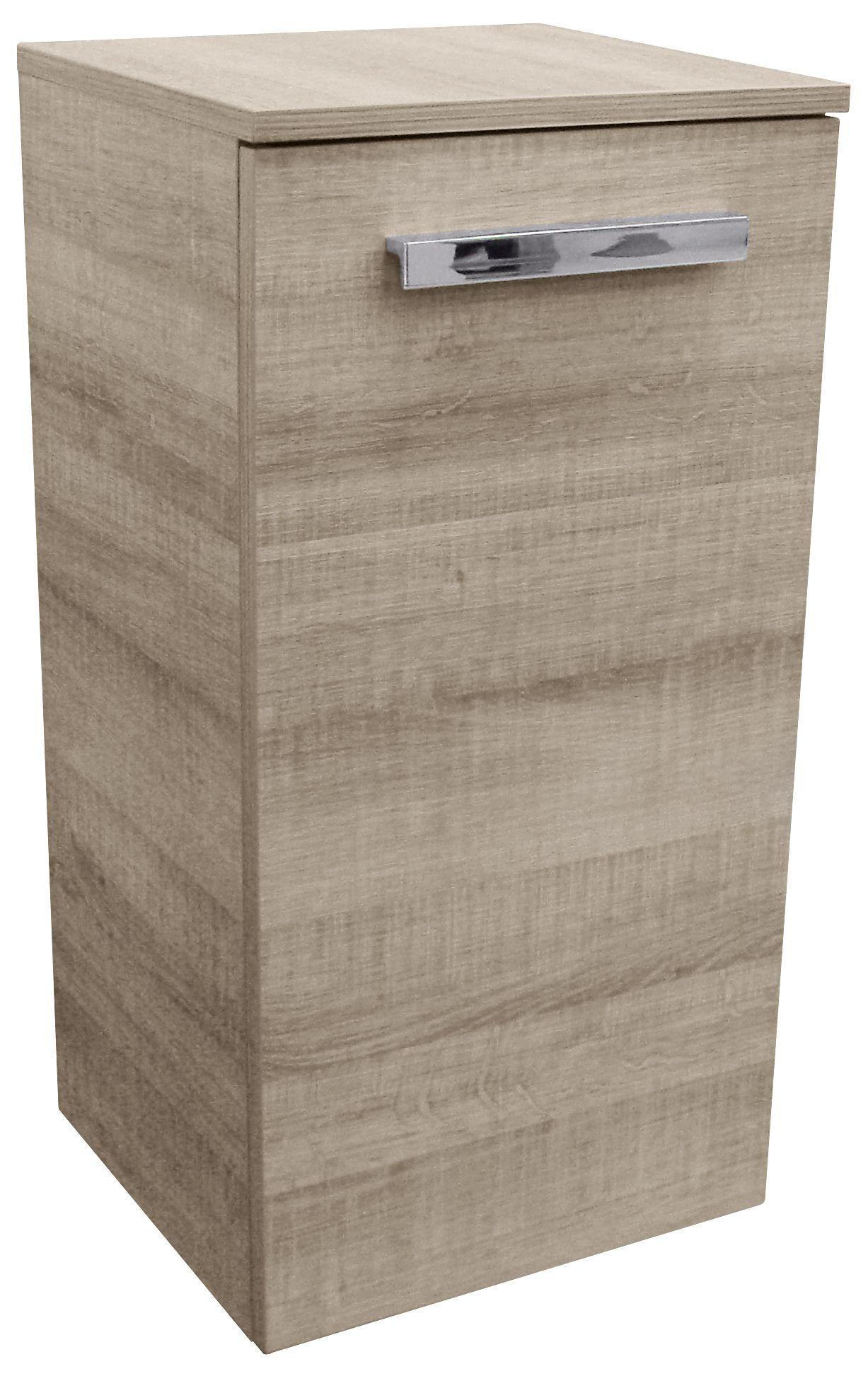 Badezimmer Unterschrank A- Vero BxH 35x69 cm Eichenfarben - Eichefarben, MODERN, Glas/Holzwerkstoff (35/69/32cm) - MID.YOU