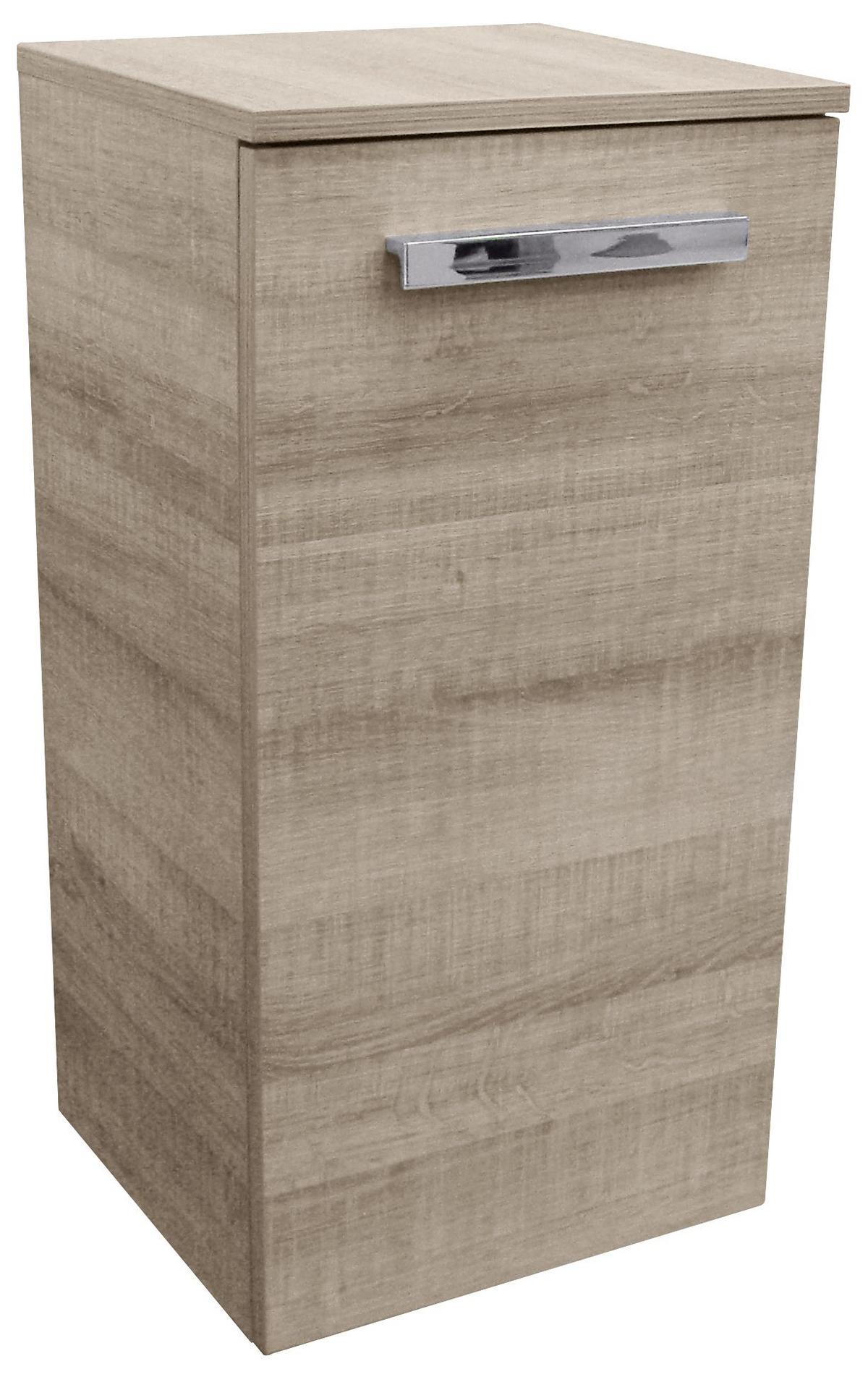Badezimmer Unterschrank A- Vero BxH 35x69 cm Eichenfarben - Eichefarben, MODERN, Glas/Holzwerkstoff (35/69/32cm) - MID.YOU