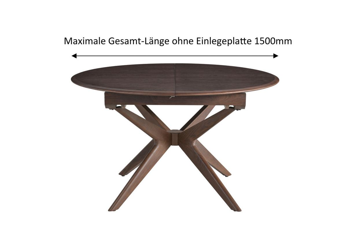 Esstisch Valetta Walnussfarben L: 180 cm - Walnussfarben, MODERN, Holz/Holzwerkstoff (180/130/75cm) - MID.YOU