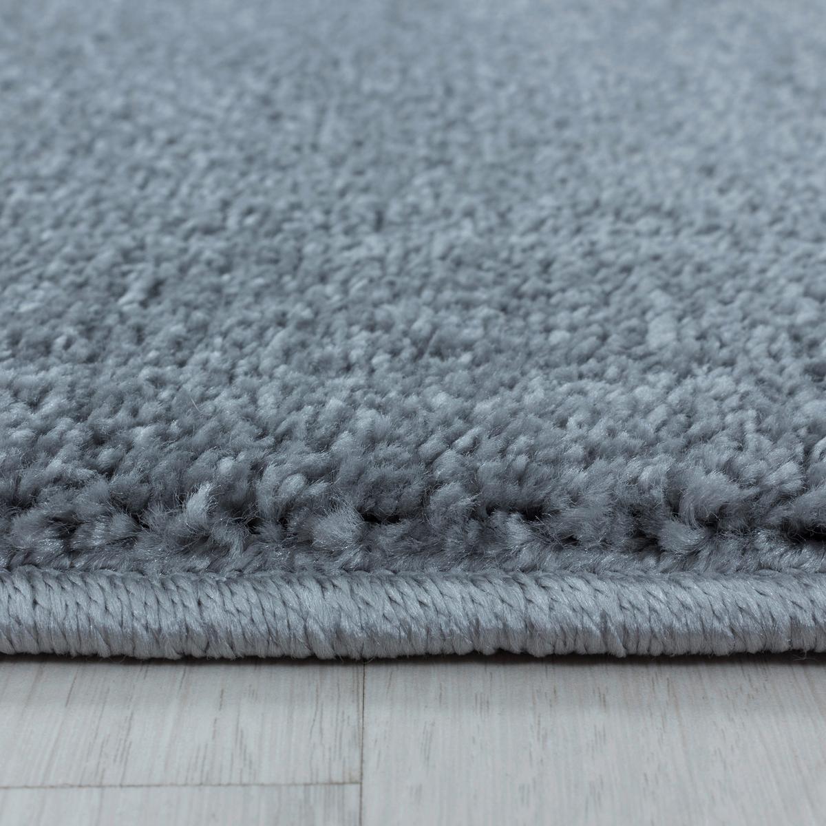 Hochflor Teppich Silberfarben Rio 80x150 cm - Silberfarben, Basics, Textil (80/150cm)