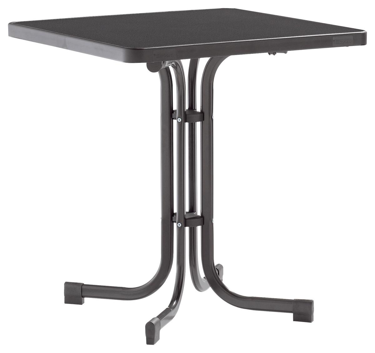 Gartentisch Klappbar Holzwerkstoff/metall L 70 Cm - Grau, MODERN, Holzwerkstoff/Metall (70/70/72cm) - Sieger