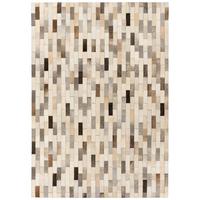 Lederteppich Ravi 100 - Grau, KONVENTIONELL, Leder (120/170cm)