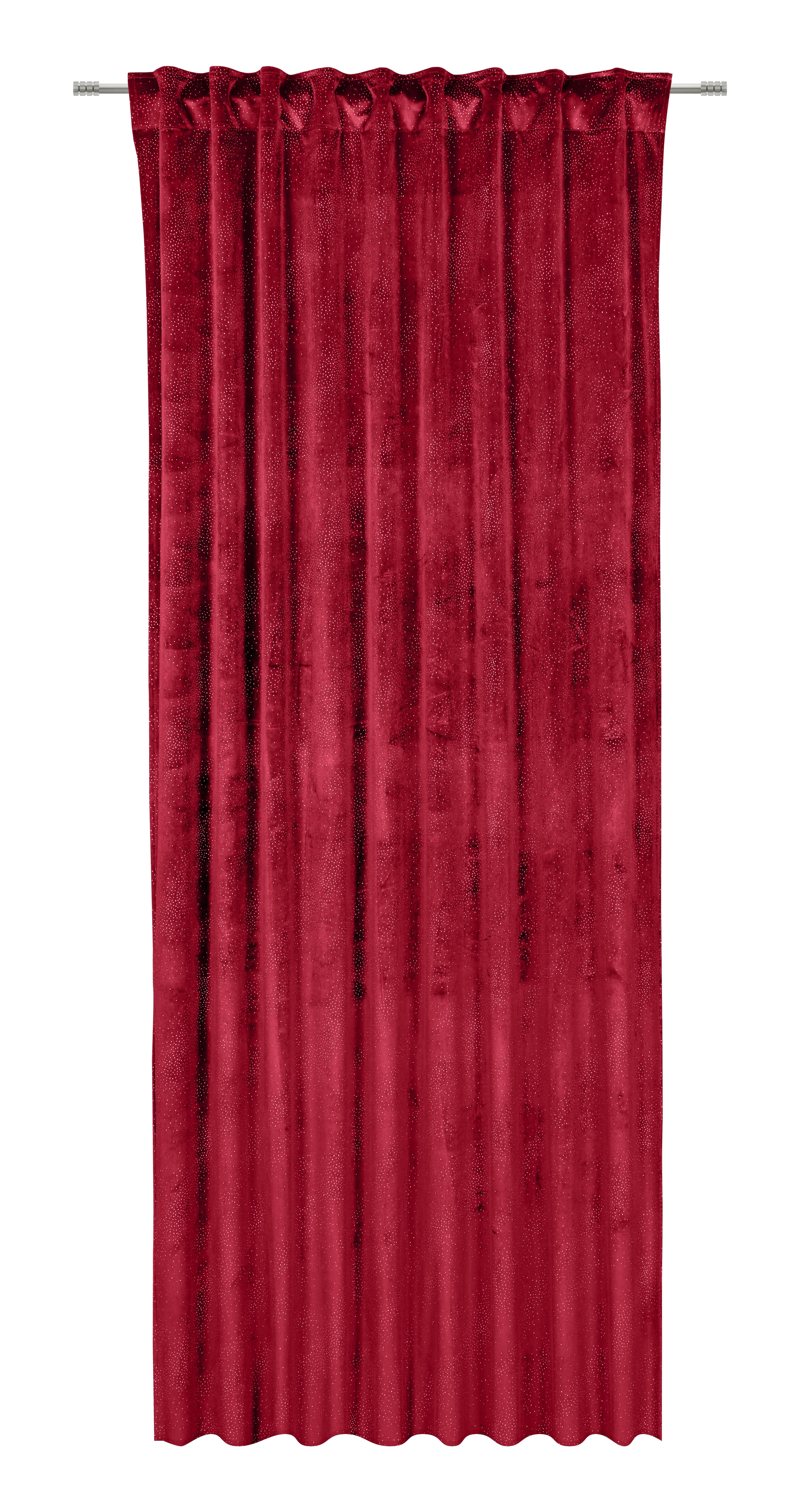 HOTOVÝ ZÁVĚS LUCIA - červená, textil (140/245cm) - Mömax