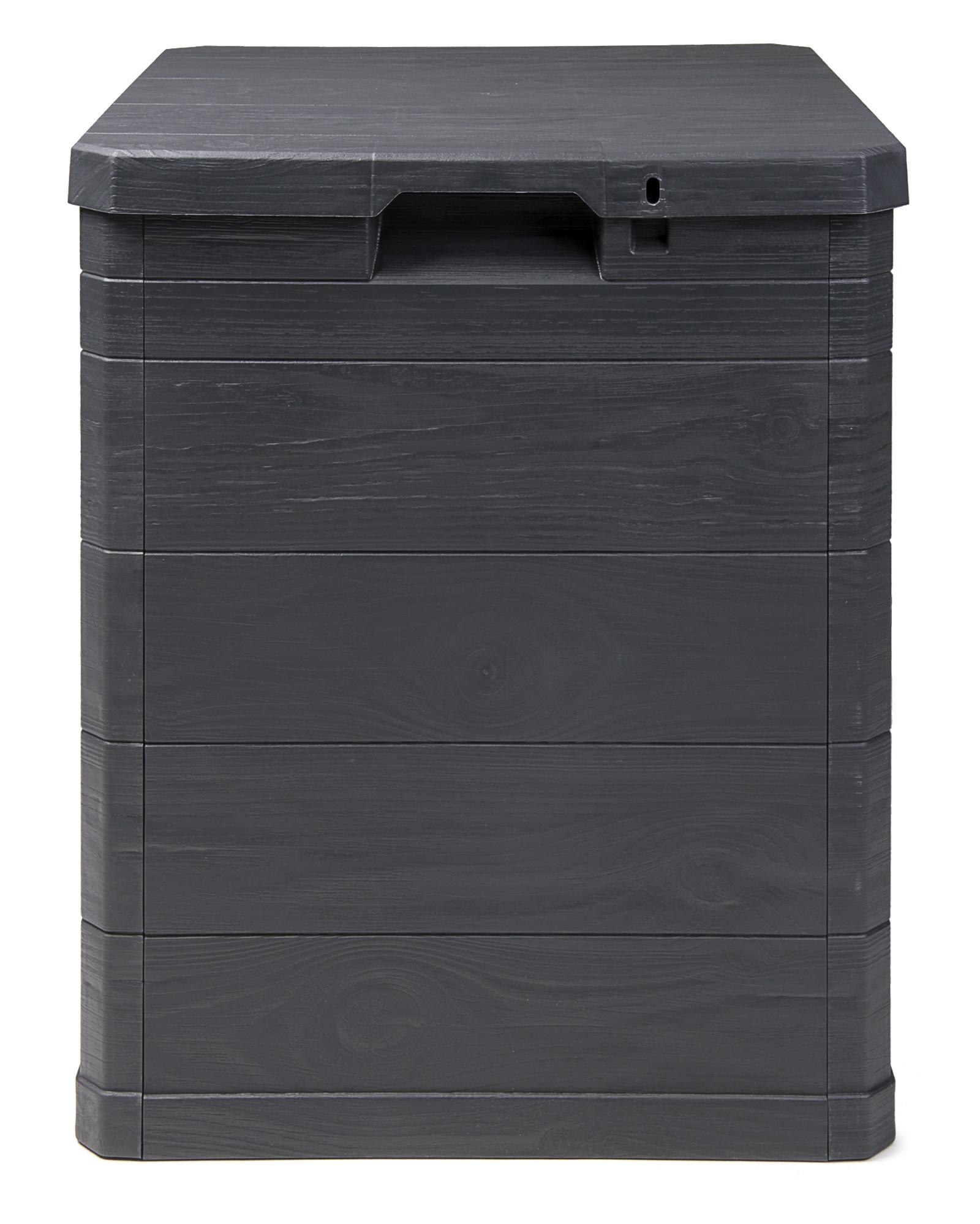 Kissenbox Madera Mini 44x50x43cm 90 L Anthrazit - Anthrazit, Basics, Kunststoff (44/50/43cm)