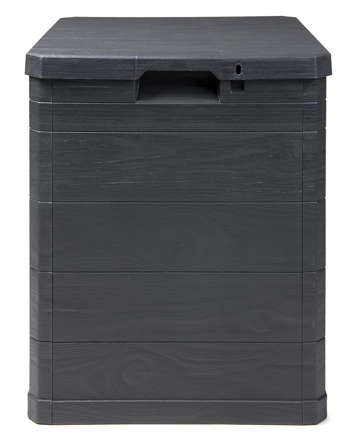 Kissenbox Madera Mini 44x50x43cm 90 L Anthrazit - Anthrazit, Basics, Kunststoff (44/50/43cm)