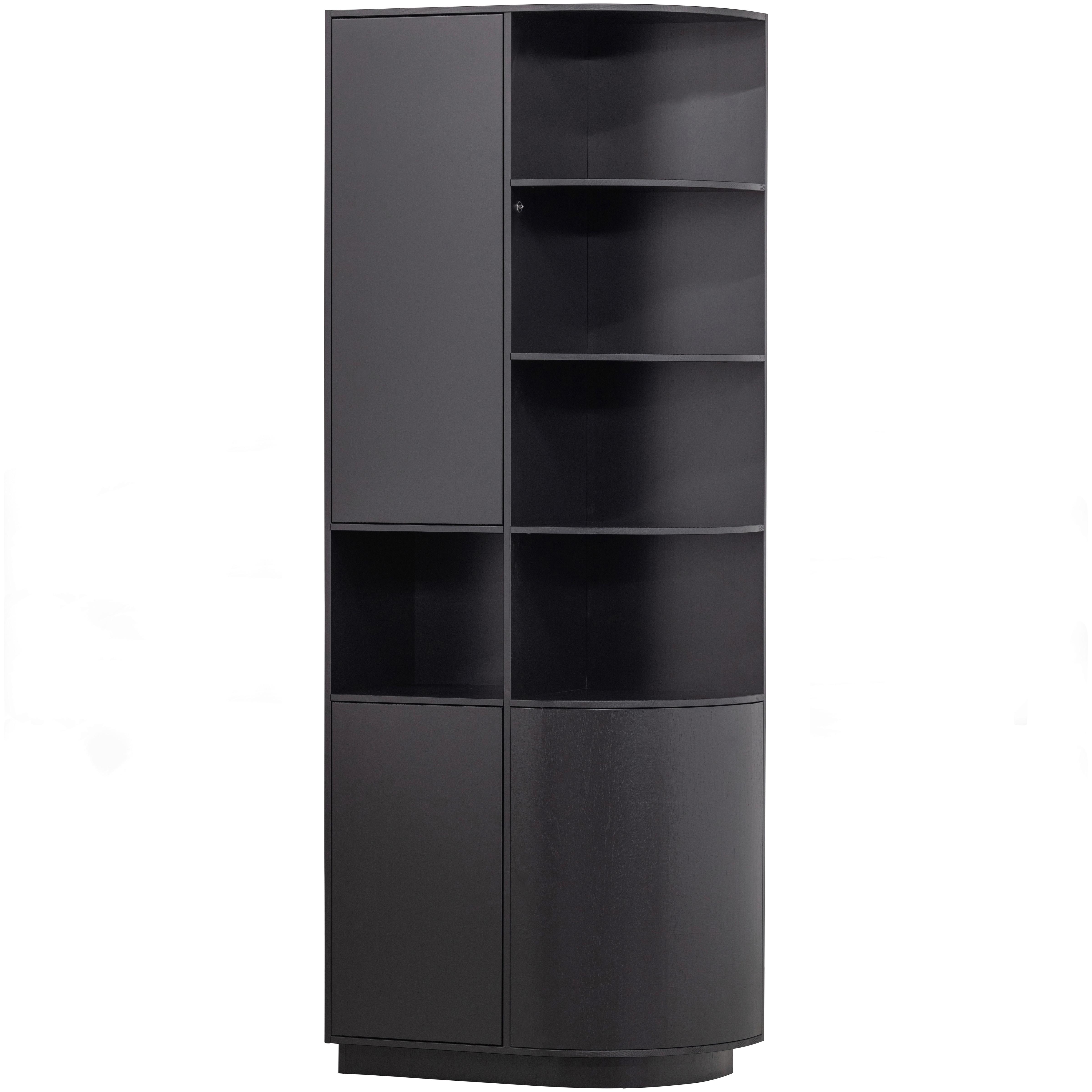 Mehrzweckschrank Finca Schwarz B: 78 Cm - Schwarz, Design, Holz (78/210/40cm) - Livetastic