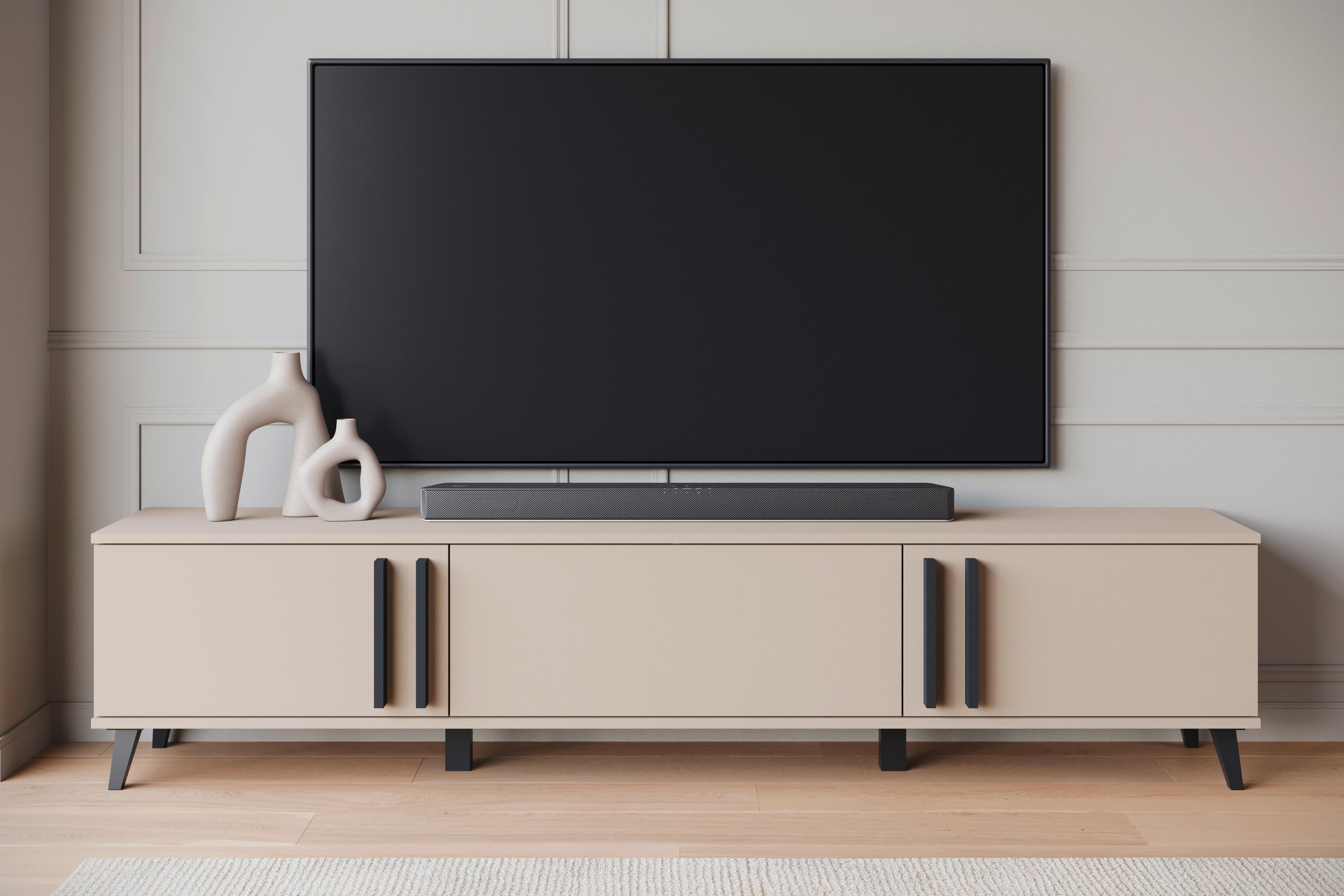 NÍZKÁ KOMODA HELSINKI 183 - černá/béžová, Trend, kompozitní dřevo/plast (180/40/33cm)