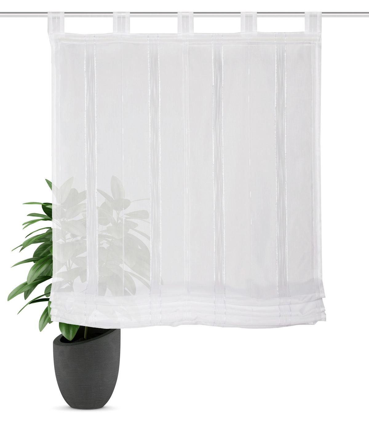 Raffrollo Alnur Weiß 100/140 Cm - Weiß, KONVENTIONELL, Textil (100/140cm)