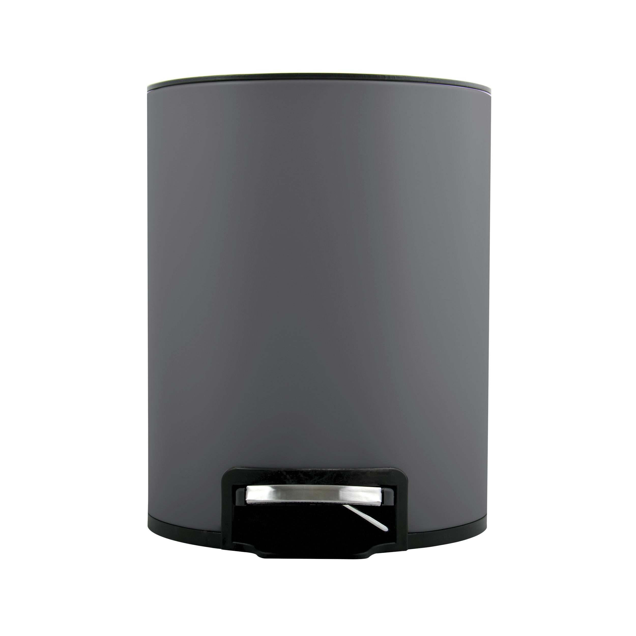 TRETEIMER RIKU - Anthrazit/Schwarz, Basics, Kunststoff/Metall (16,8/21,8/23cm) - Spirella