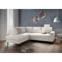 Eckschlafsofa Passione, Weiß S: 200x242 Cm - Schwarz/Weiß, MODERN, Textil (200/242cm) - Livetastic