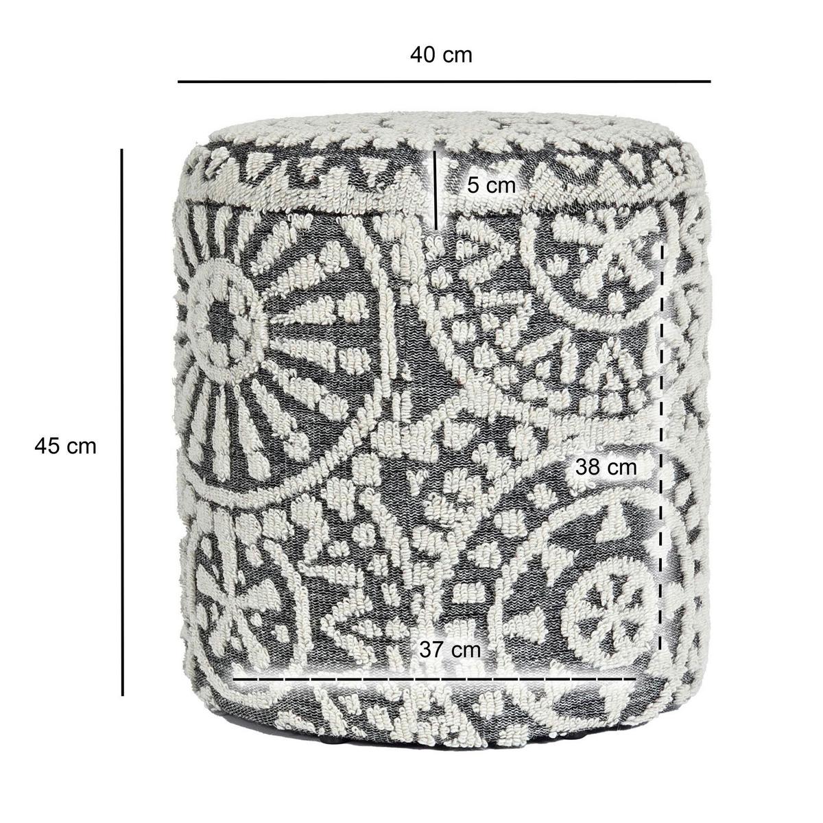 Hocker Grau B: 40cm - Grau, Design, Textil (40/45/40cm) - MID.YOU