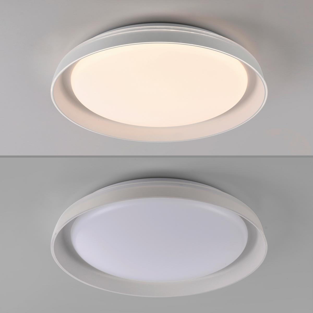 Led-deckenleuchte 14368-16 Sati - Weiß, MODERN, Kunststoff/Metall (43/43/8,5cm)