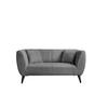2-Sitzer-Sofa Colori Anthrazit Rücken Echt - Anthrazit/Schwarz, MODERN, Textil (172/83/88cm) - MID.YOU