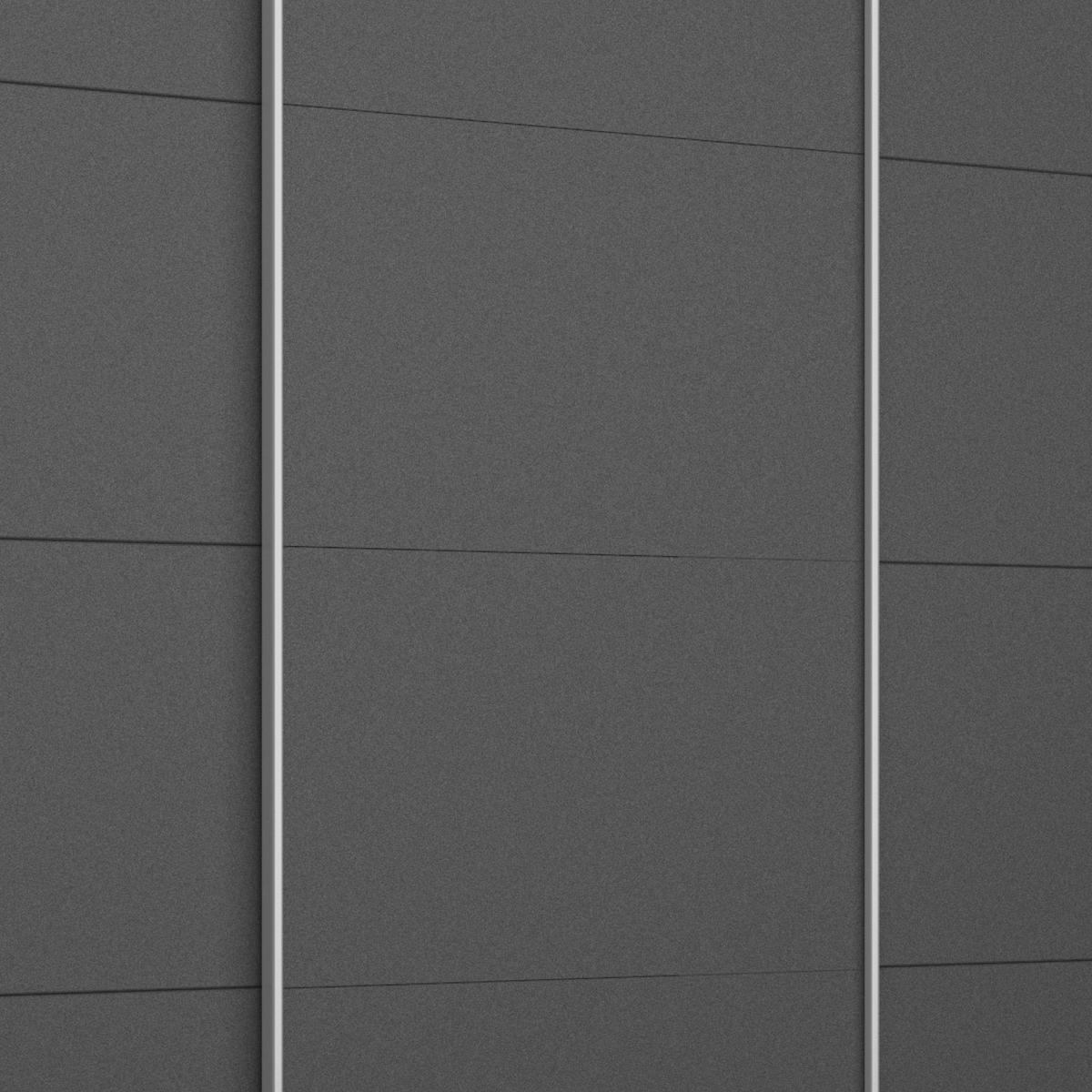 Schwebetürenschrank 271cm Belluno, Grau Metallic Dekor - Grau, MODERN, Holzwerkstoff (271/230/62cm) - Rauch Möbel