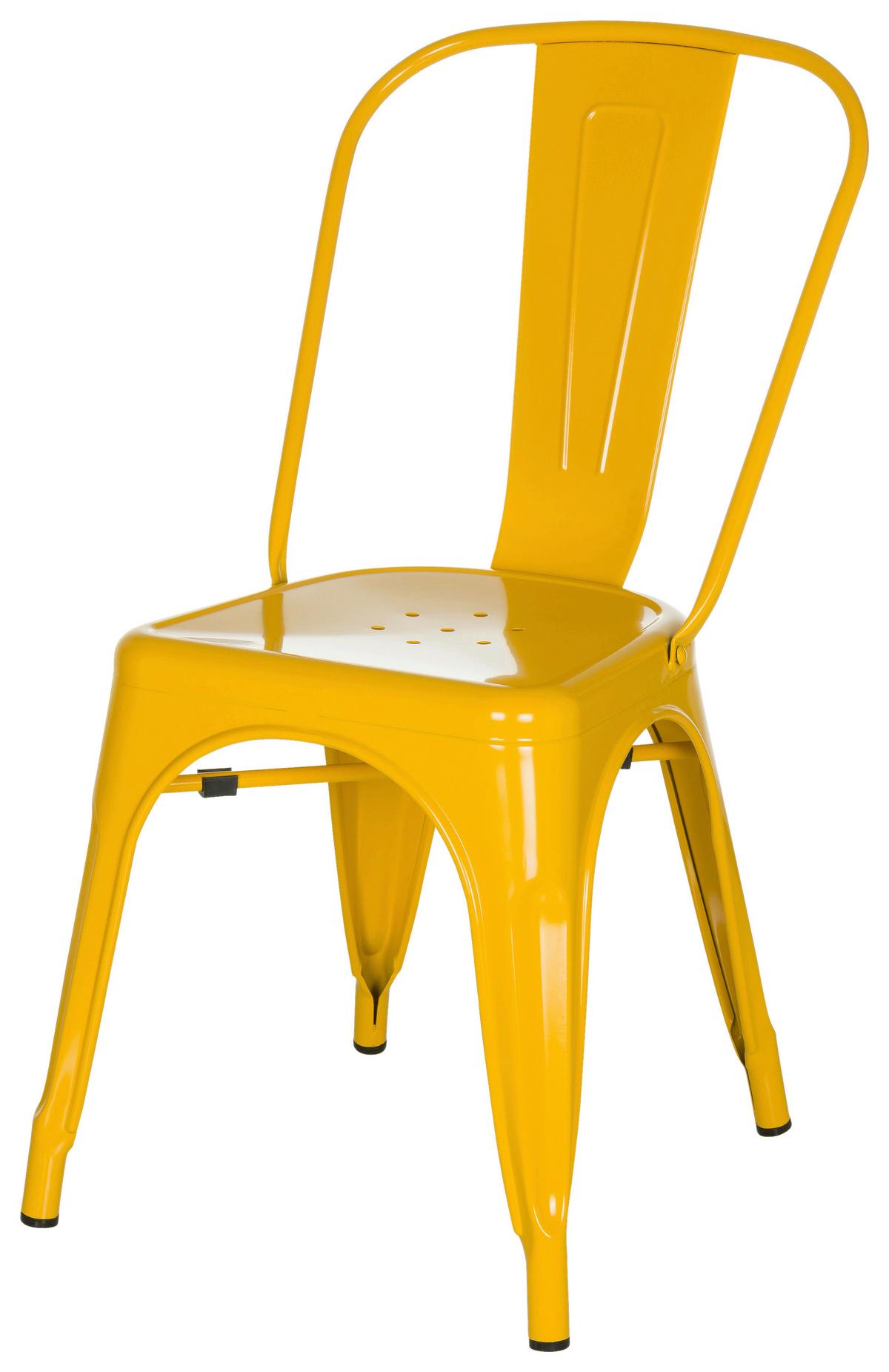 Stuhl Vantaggio Comfort Stapelbar Gelb Bis 150 Kg - Gelb, Basics, Metall (44/84/54cm) - MID.YOU