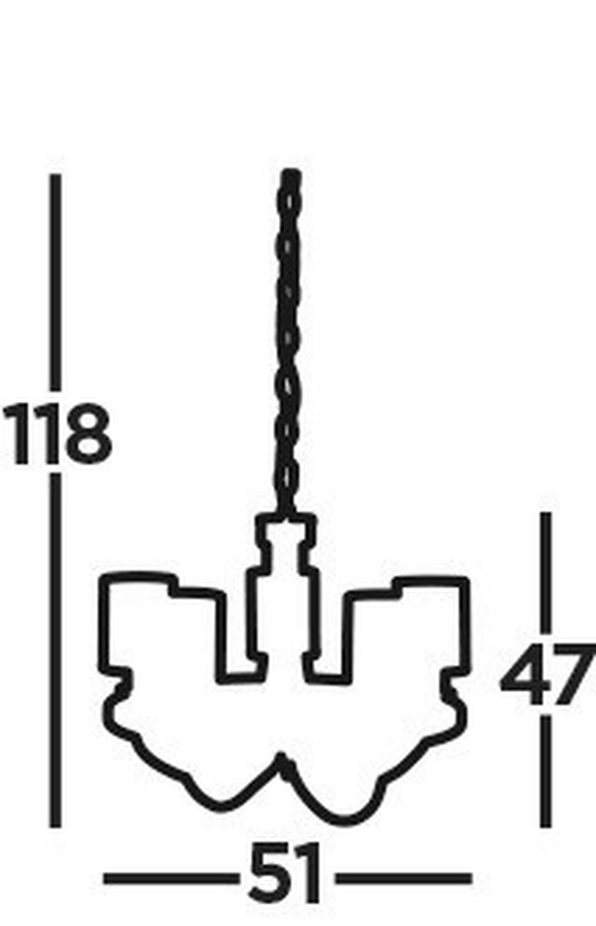 Kronleuchter 9045-5cc Catalina - Chromfarben, KONVENTIONELL, Glas/Metall (51/118cm)