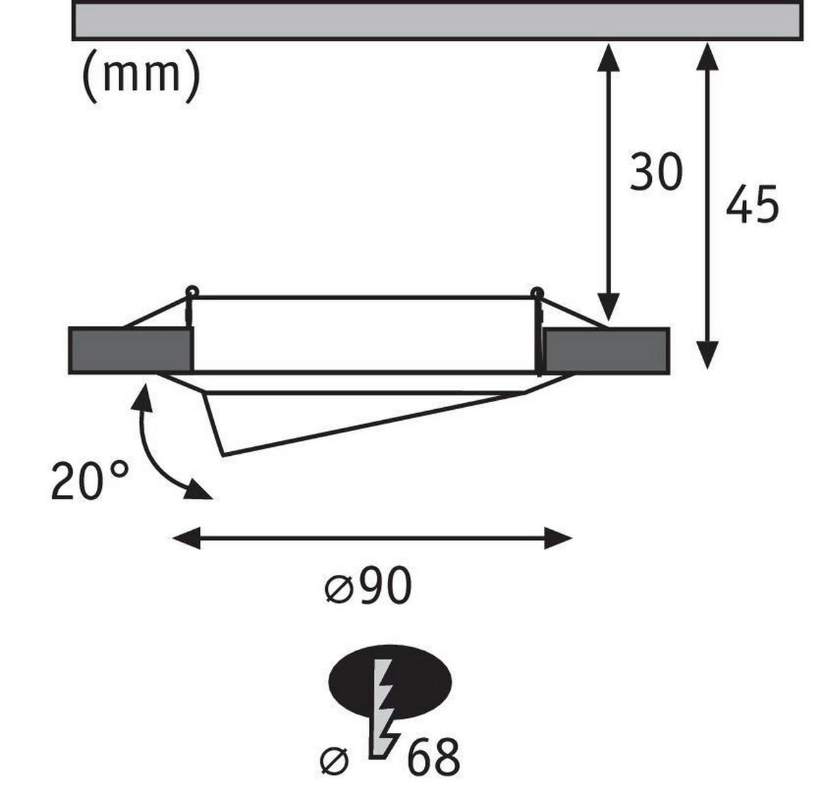 Deckenleuchte 3er-set Ø 9 Cm 3-Flammig, Dimmbar - Basics (9,0cm) - Paulmann