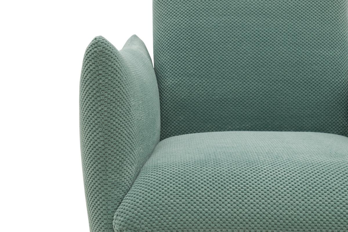 Schlafsofa Mintgrün B: 234 Cm - Schwarz/Mintgrün, Design, Textil (234/102/95cm) - MID.YOU