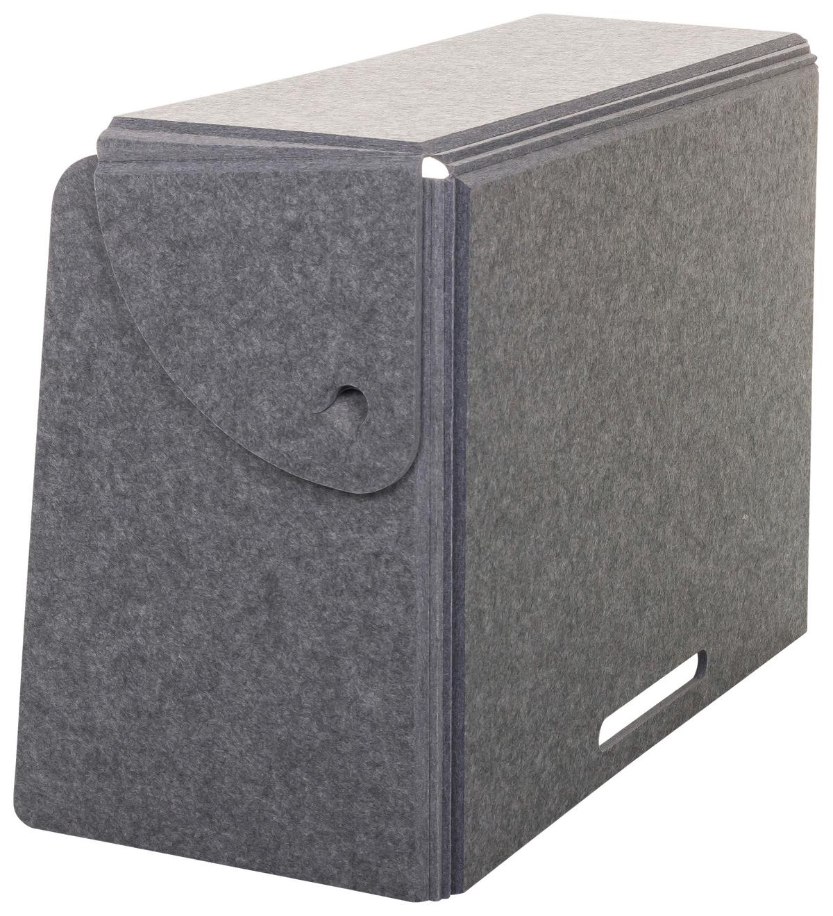 Trennwand Flexmiut Fold - Grau, Basics, Kunststoff/Textil (84/58/40cm) - MID.YOU