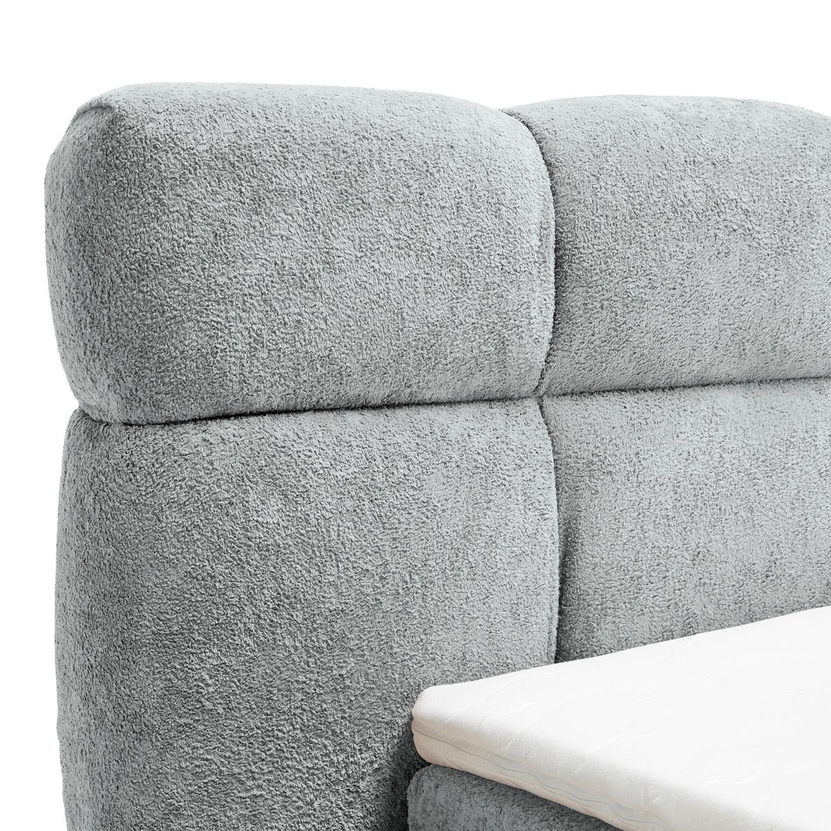 Čalúnená posteľ MONTE 140x200, sivá - čierna/sivá, Konventionell, textil/plast (140/200cm) - Based
