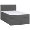 Boxspringbett Mit Topper & Bettkasten 120x200 Wickie - Schwarz/Grau, KONVENTIONELL, Holz/Textil (120/200cm)