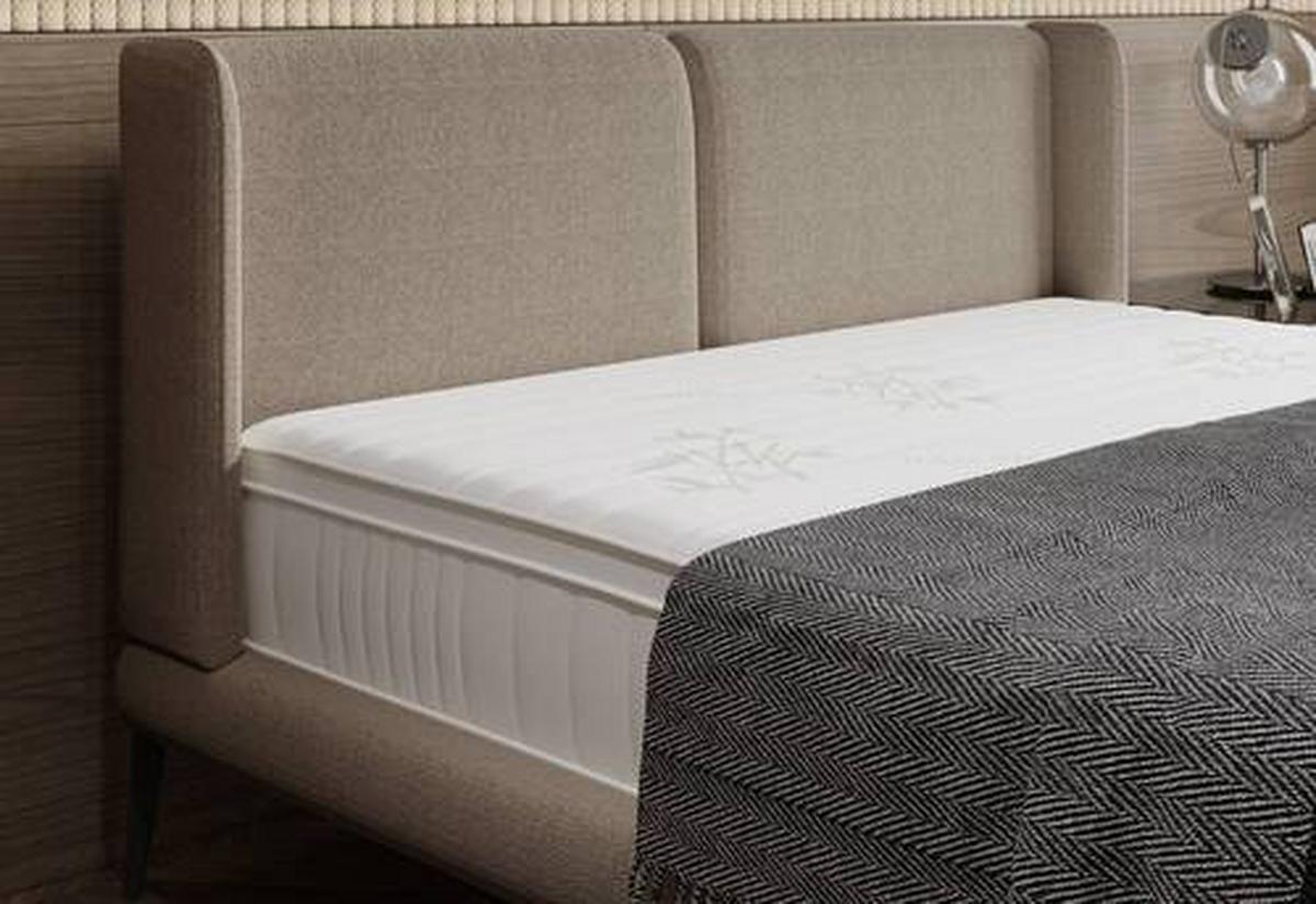 Polsterbett Tessina Now Or Never - Creme/Schwarz, MODERN, Textil (180/200cm) - Livetastic