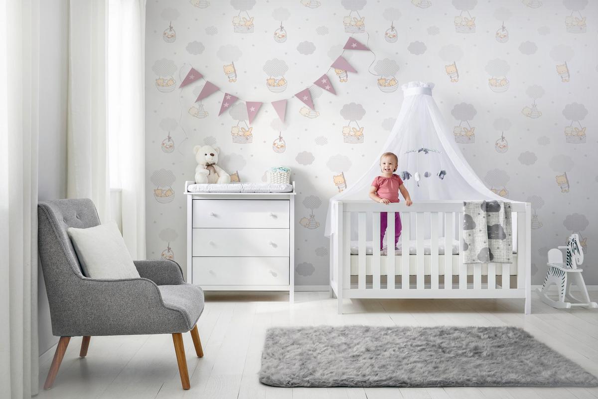 Dětská postýlka MARIA - bílá, Moderní (145,8/75/84,4cm) - Bessagi Kids