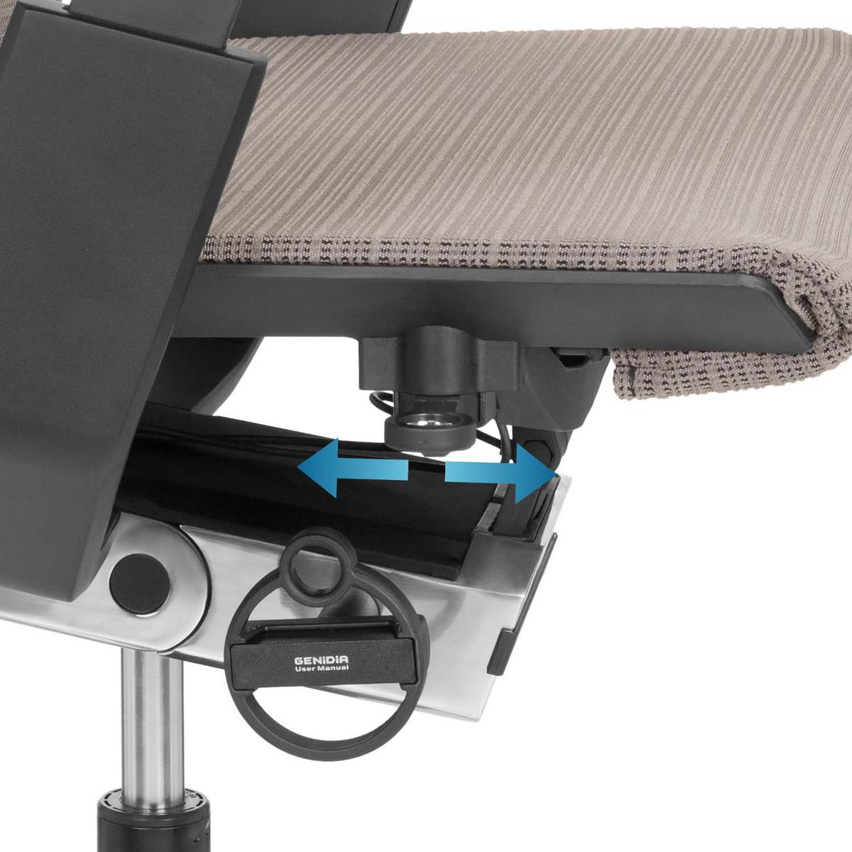 Drehstuhl Genidia Smart Black Grau - Schwarz/Grau, MODERN, Kunststoff/Textil (70/112/55cm) - MID.YOU
