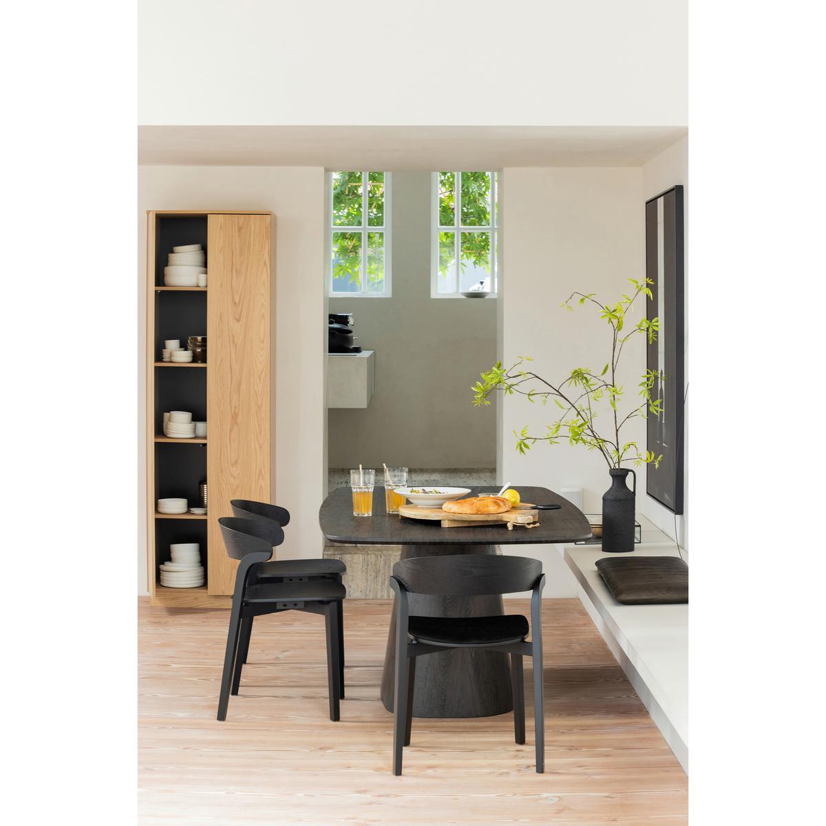 STUHL-SET Cras Schwarz B: 52cm - Schwarz, Design, Holz (52/75/49cm) - Livetastic
