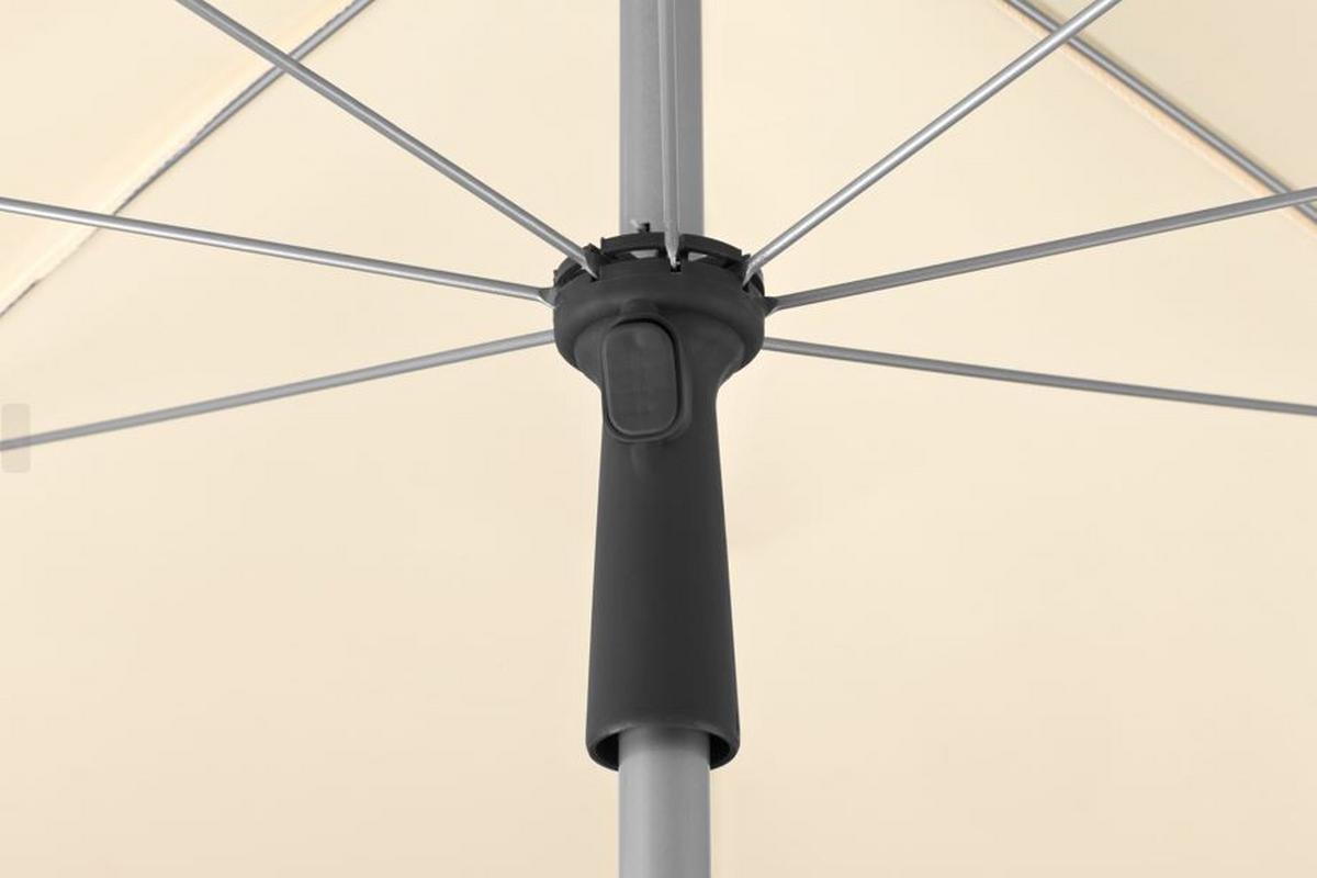 Sonnenschirm Lacarno BxHxT: 150x220x150 cm Naturfarben - Anthrazit/Silberfarben, Basics, Textil/Metall (150/220/150cm) - Schneider