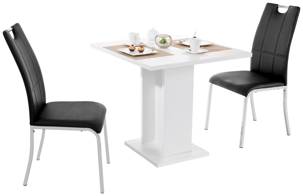 Étkezőasztal Sigmund - fehér, Konventionell, faalapú anyag (79,5/74/79,5cm)