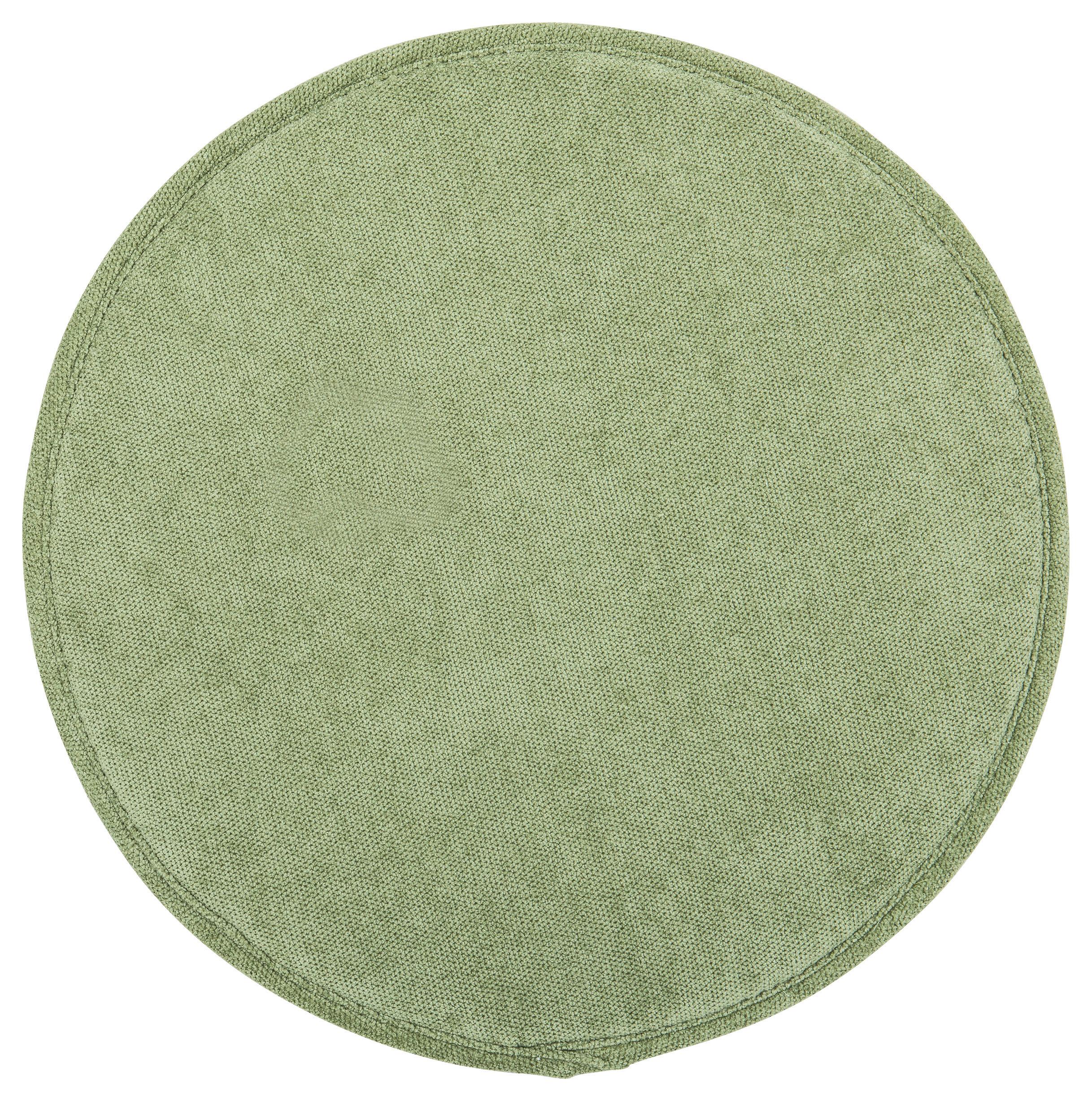 Sitzkissen Campino Olivgrün ⌀ 38 Cm Polyester - Olivgrün, MODERN, Textil (38/2,5cm) - Luca Bessoni