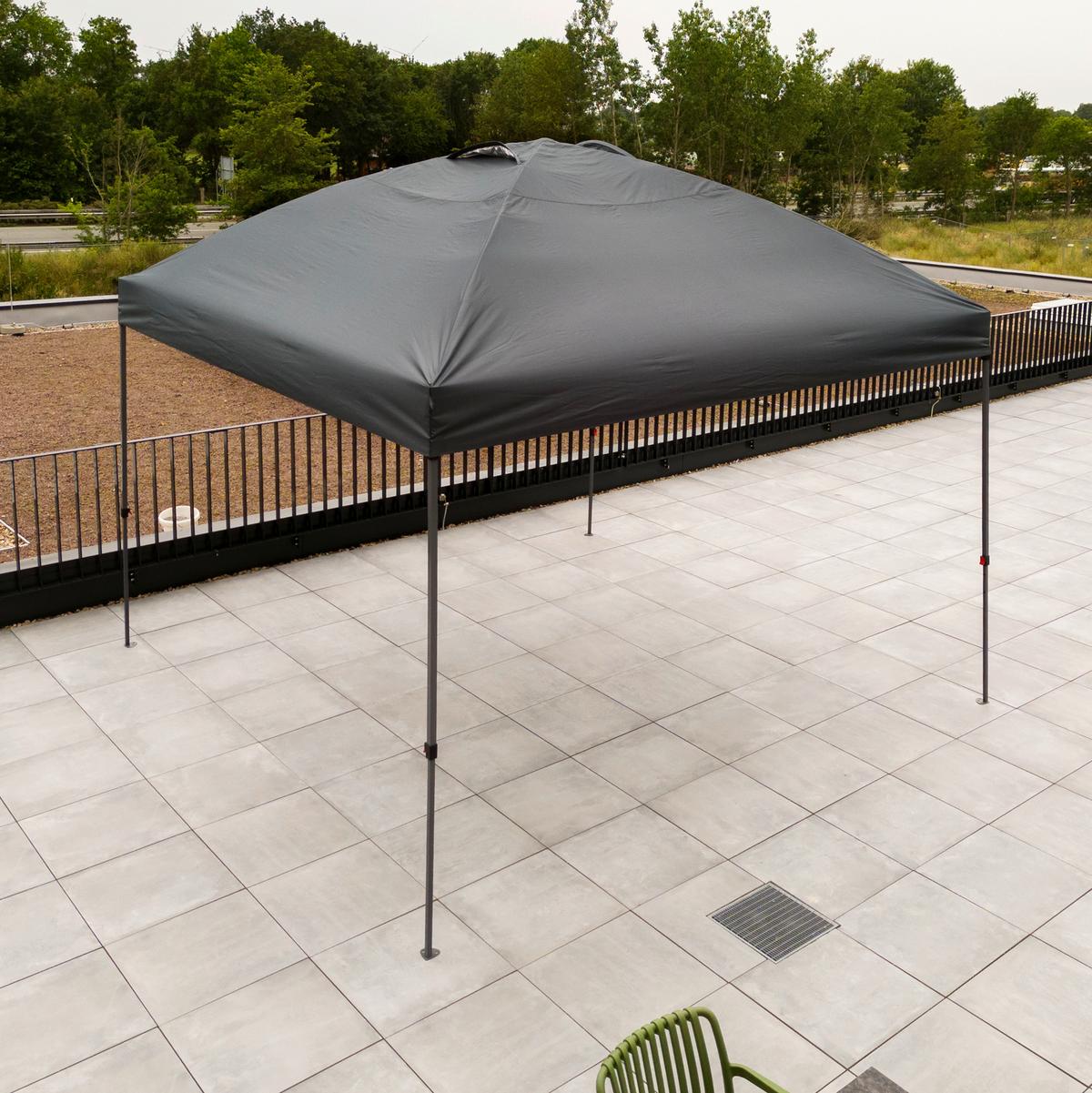 Pavillon 360x360 cm Uv-Beständig, Faltbar - Basics, Textil/Metall (360/306/360cm)