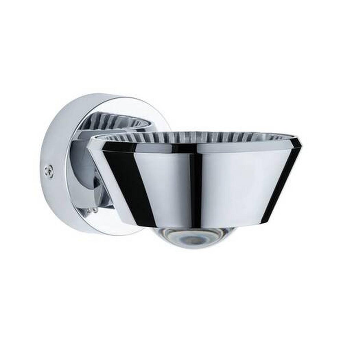 LED-Wandleuchte Ip44 1-Flammig Chromfarben - Chromfarben, Basics, Kunststoff (8cm) - Paulmann