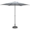 Sonnenschirm Sun BxHxT: 270x270x220 cm Anthrazit - Anthrazit, MODERN, Textil/Metall (270/270/220cm) - Beldano