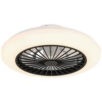 Deckenventilator Pascal Weiß 4 Flügel - Transparent/Schwarz, MODERN, Kunststoff/Metall (50/16cm) - Luca Bessoni